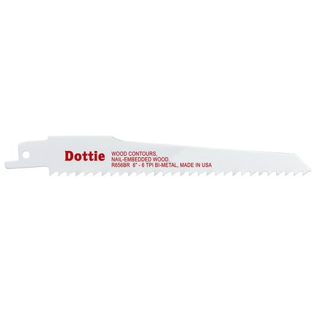L.H. DOTTIE 6" L x Wood Contours & Nail-Embedded Wood Cutting Reciprocating Saw Blade R656BR